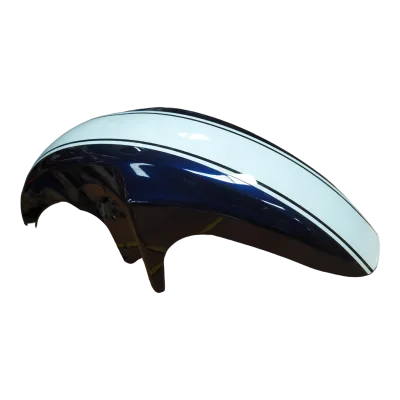 SALPICADERA DELANTERA FT125/TS AZUL-BLANCO PLASTICO (16-22)