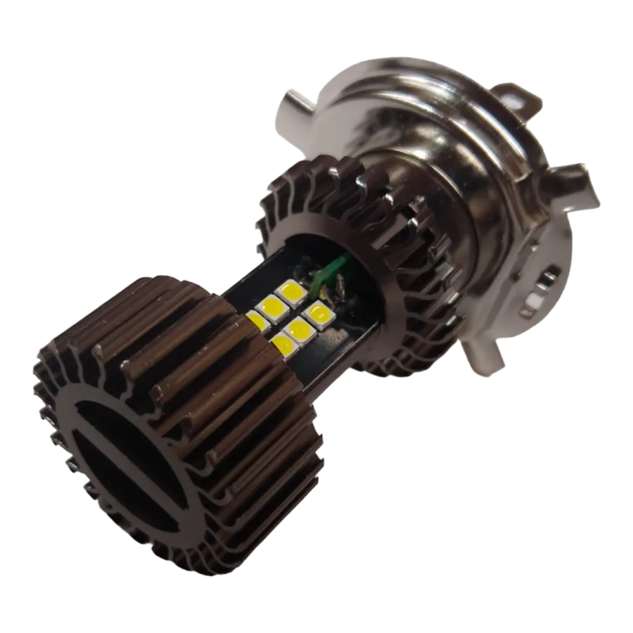 LUZ FOCO LED ALUMINIO P/MOTO IR0519 H4 12V 10W 1500LM