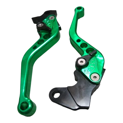 MANIJAS (PAR)  IZQ/DER FREN CLU C/BASE ALUMINIO  AJUSTABLES  YAMAHA YBR125 VERDE