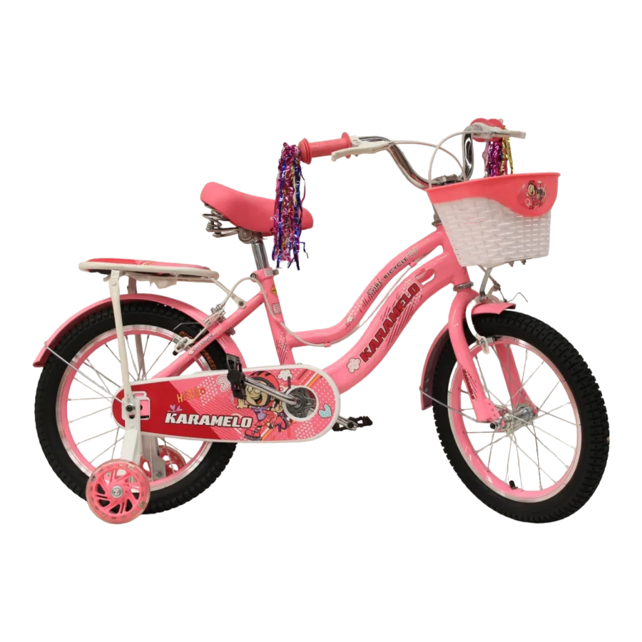 BICI MN R16 Niña Karamelo ROSA Parrilla/ Llan nga/ canasta