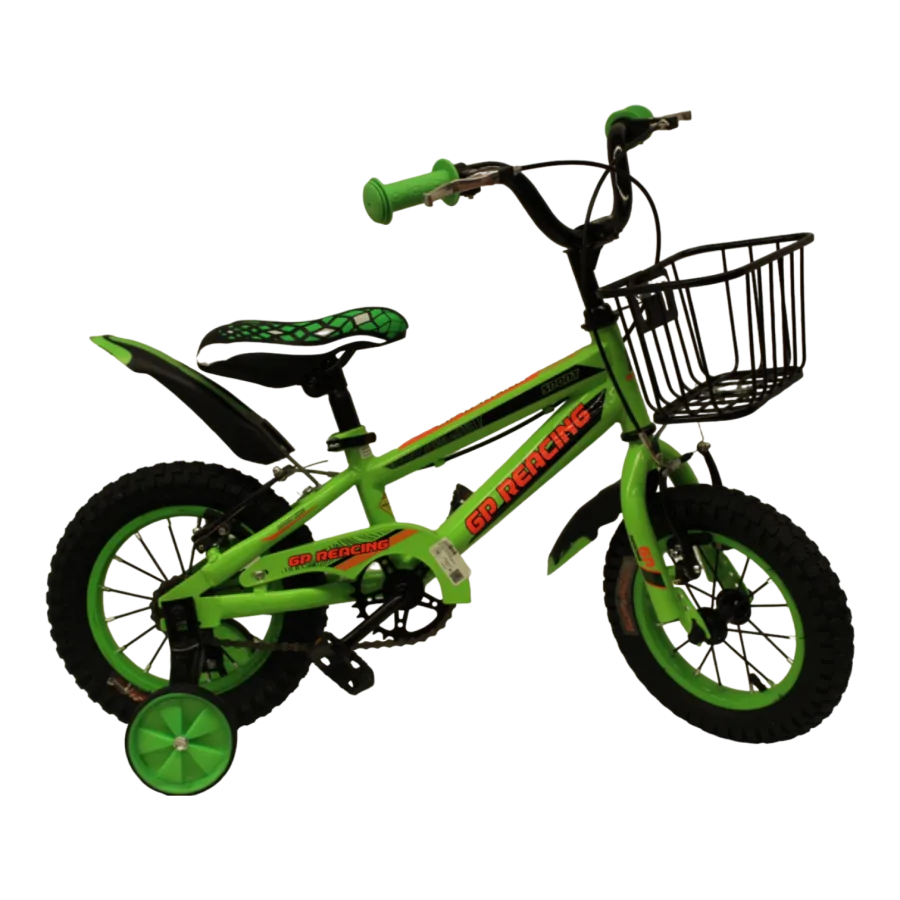 BICI MN R12 GP VERDE FLUORECENTE c/ canasta
