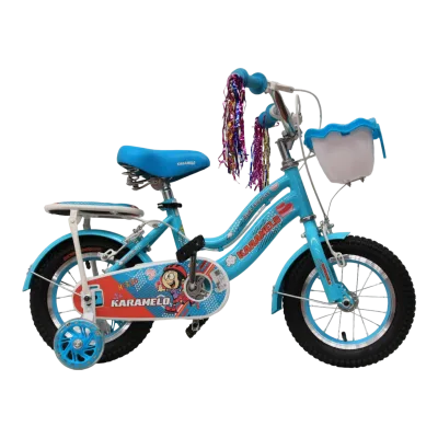 BICI MN R12 Niña Karamelo AZUL PASTEL Parrilla/ Llan nga/ canasta