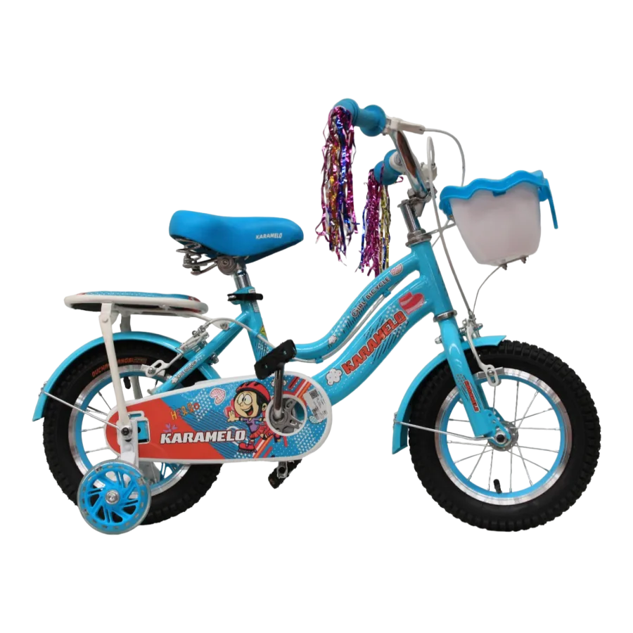 BICI MN R12 Niña Karamelo AZUL PASTEL Parrilla/ Llan nga/ canasta