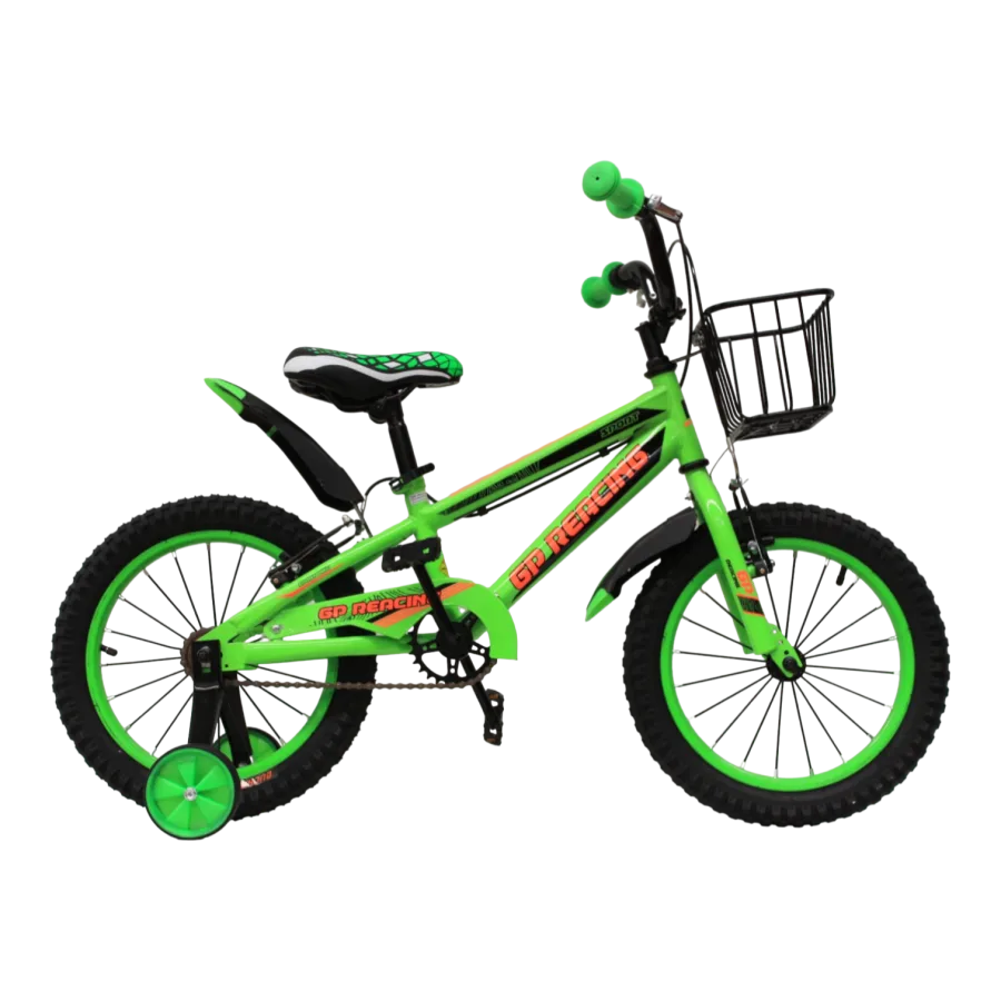 BICI MN R16 GP VERDE FLUORECENTE c/ canasta