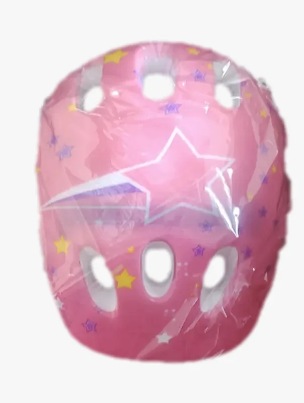 CASCO P/CICLISTA INF MOD: FLAMA-ESTRELLA ROSA