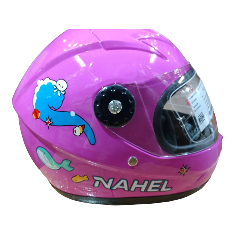 CASCO DE MOTO INFANTIL CERRADO SIRENA LILA