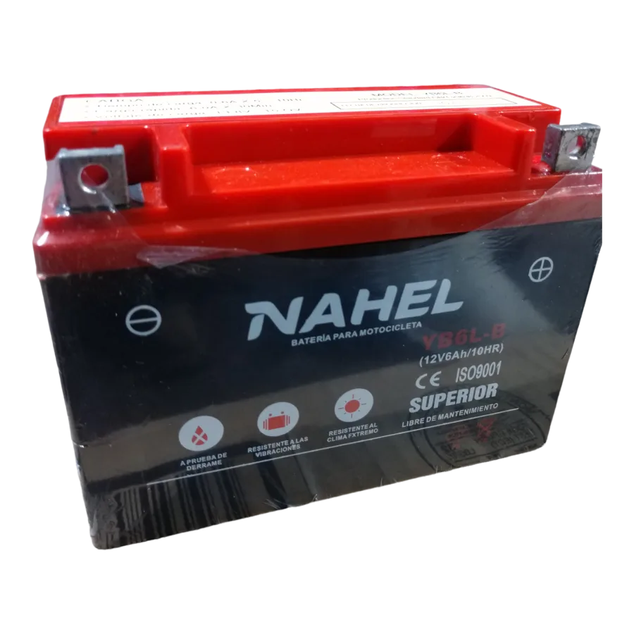 BATERIA GEL YB6L-B NAHEL (P/ FT125/ AT110 SPORT/ VARIAS)