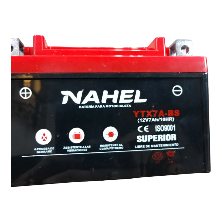 BATERIA GEL YTX7A-BS NAHEL* (DS150/ 250Z/ CS125/ DM150/ VARIAS)