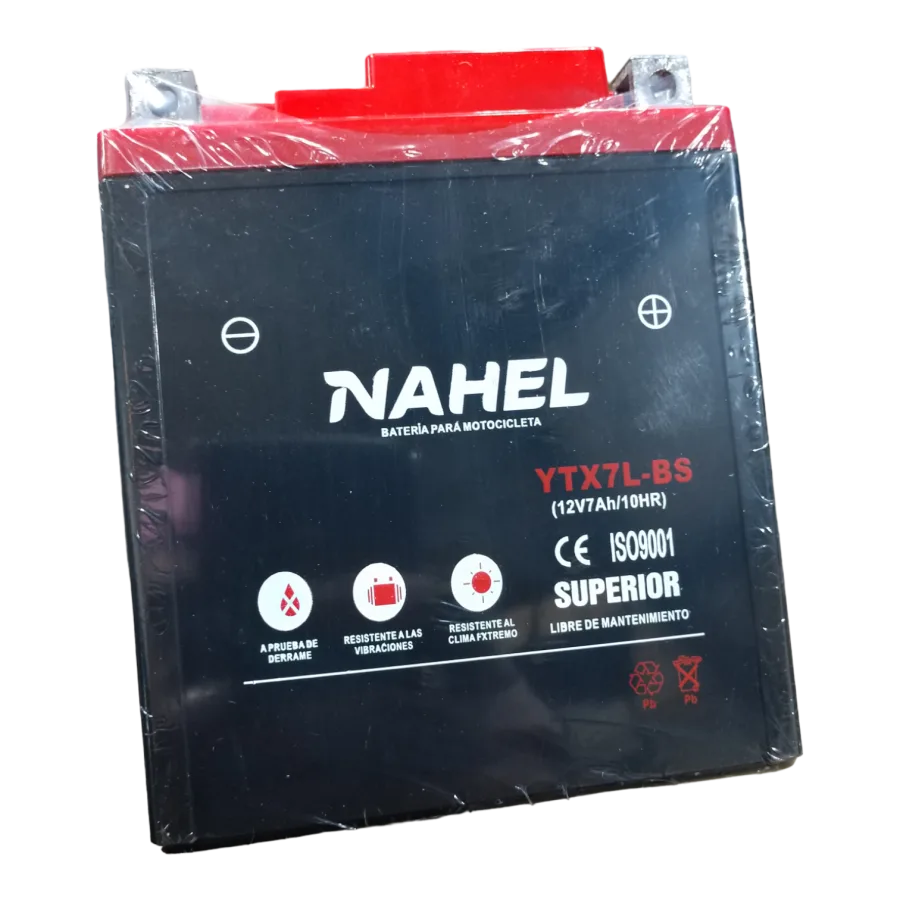 BATERIA GEL YTX7L-BS NAHEL* (DM200/XR150/DS250/CG150 11-13)