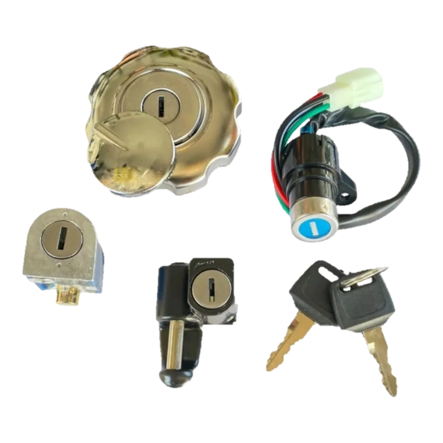 INTERRUPTOR DE ENCENDIDO CON LLAVES/TAPON/CERRADURAS FT125 , FT125 SPORT , FORZA125 , FT125 ROJA , FT125 PLATA , FT150S , DT150 DELIVERY )