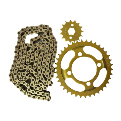 SPROCKET COMPLETO DORADO FT125 15/38/428HX104 NAHEL