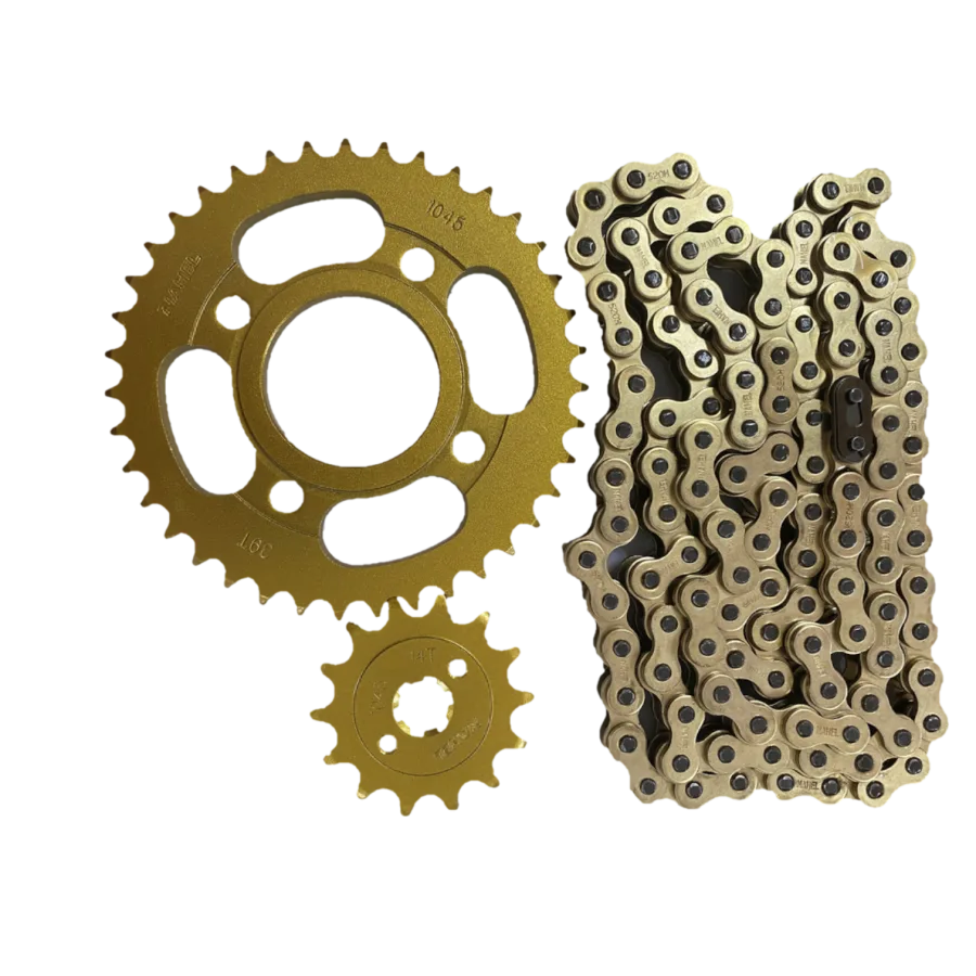 SPROCKET COMPLETO DORADO FT150 15/39/428HX116 NAHEL