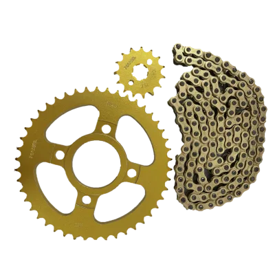 SPROCKET COMPLETO DORADO DM200 15T/46T/428HX128 NAHEL