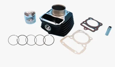 CILINDRO NHL125 NEGRO CON PISTON/PERNO/SEGUROS/ANILLOS/EMPAQUES NFT