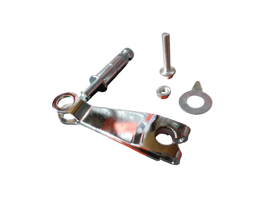 PALANCA LEVA PARA FRENO TRASERO RT110/AT110/FT110/AX100/WORKMAN125-150 CON PERNO Y TORNILLO