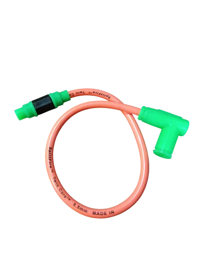 CABLE DE BUJIA NARANJA DOBLE NUCLEO COLOR VERDE NAHEL