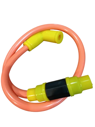 CABLE DE BUJIA NARANJA DOBLE NUCLEO COLOR AMARILLO NAHEL