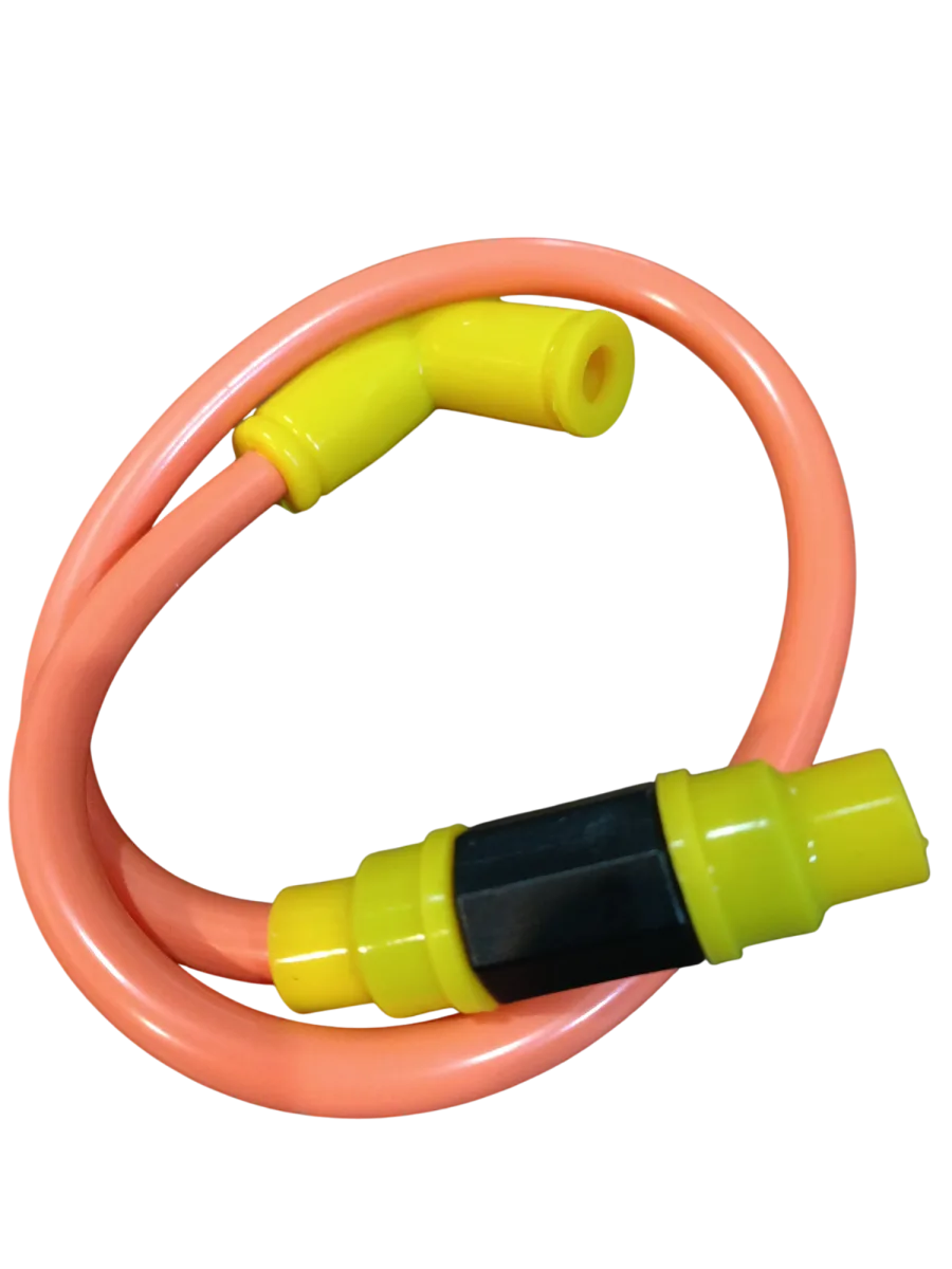 CABLE DE BUJIA NARANJA DOBLE NUCLEO COLOR AMARILLO NAHEL