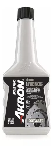 LIQUIDO P/ FRENOS --DOT3-- AKRON 0.250 LT