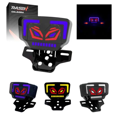 CALAVERA STOP UNIV. RECT. "T/ ROBOT ROJO" LEDS SEC./ESTROBO/DIRECC. (RS-CAL-1008R-W-Y) --RASEN--