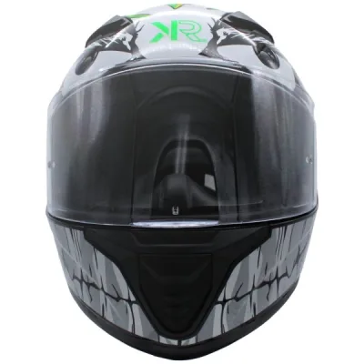 CASCO CERRADO KR HELMET DOT "JKR 2 NG/BCO/MOR" VISOR TRANSPARENTE --TALLA M, XL--