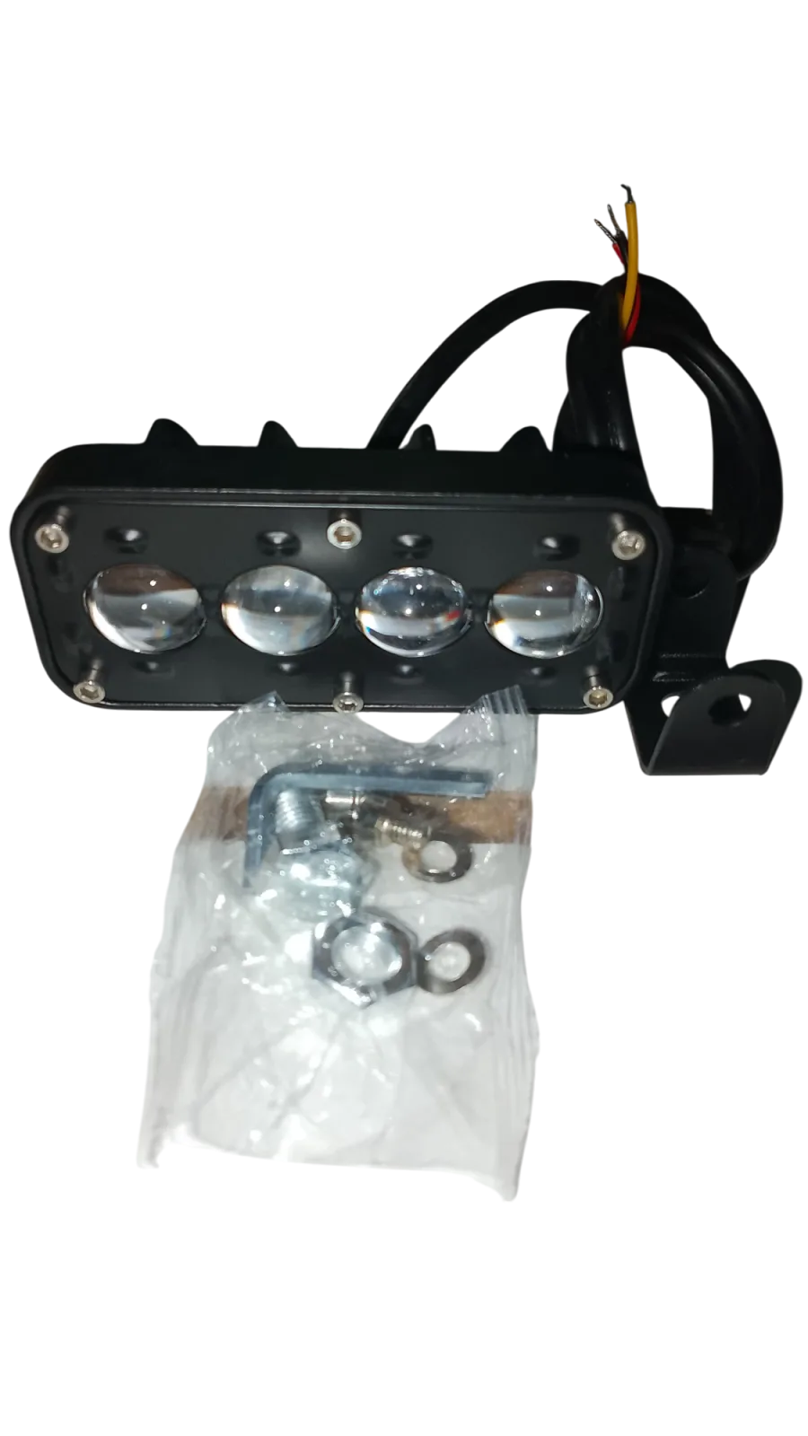 FARO AUXILIAR NEGRO 4 LEDS "LUZ BLANCA, AMARILLA, ROJO" 12Vcc UNIVERSAL