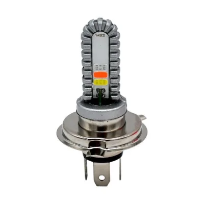FOCO DE FARO H4 LUZ BLANCA/ LUZ DE DÍA AZUL "ALTA-BAJA " 8W/800LM 12 Vcc UNIVERSAL