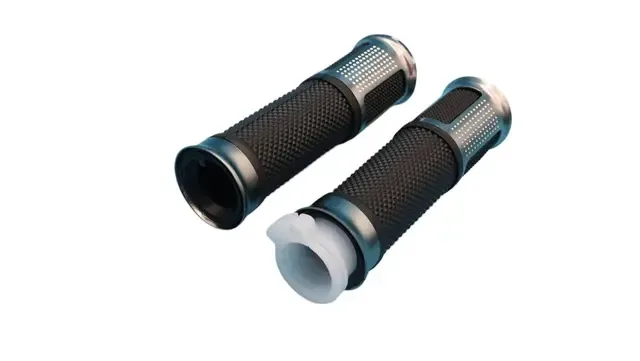 PUÑOS MOTO ALUMINIO PLATA NAHEL