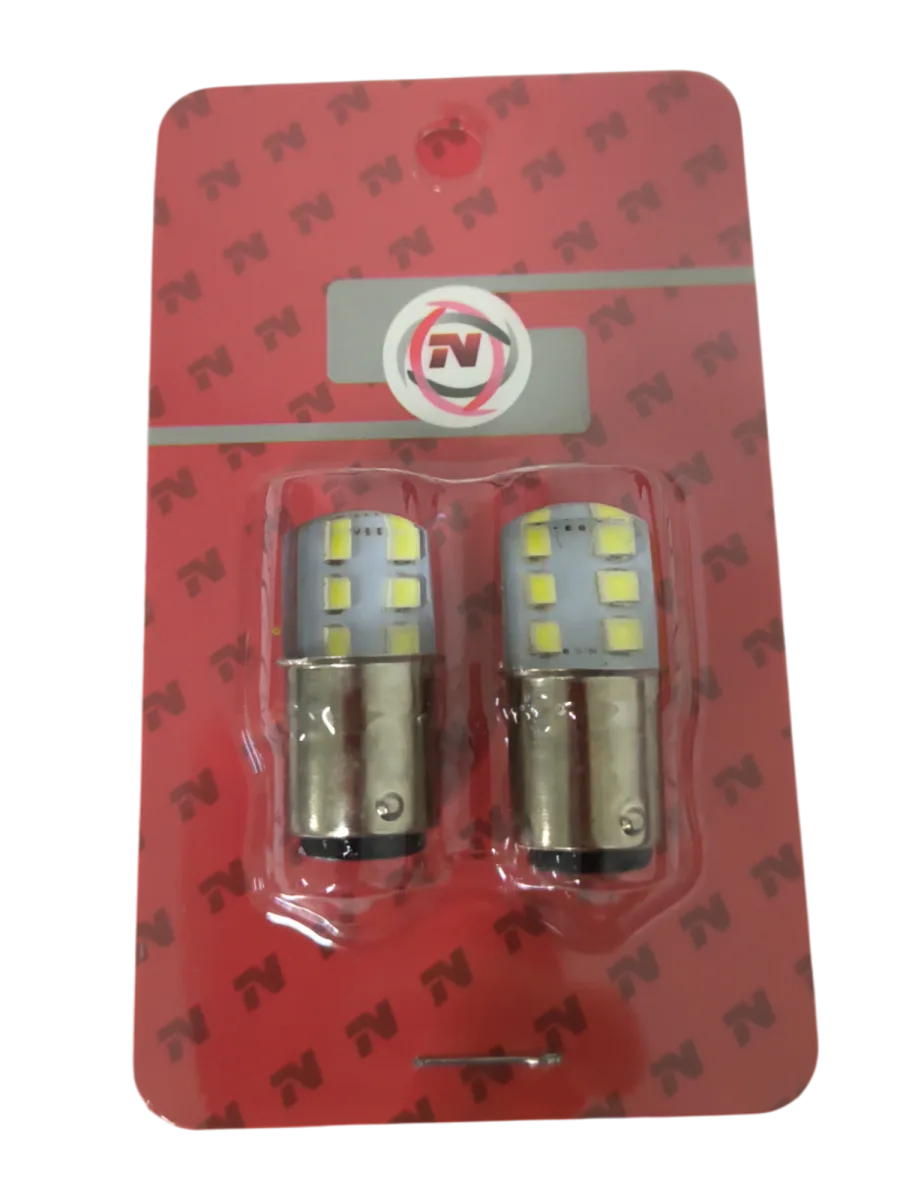 FOCO LED STOP 12 LED C/U CON ESTROBO BLANCO C/GOMA PROTECTORA (PAR) NAHEL