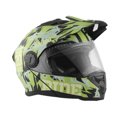 CASCO ABATIBLE RIDE "TOUR SC PILOT C/VISERA" --VERDE C/NGO-- (M CSR108, L CSR109, XL CSR110)