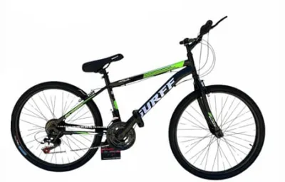 BICI SURFF R24 H NEGRO 21 VEL S/ACC