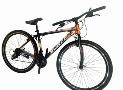 BICI SURFF R29 H NEGRO c/ NARANJA/TIJERA RÍGIDA/21 VEL