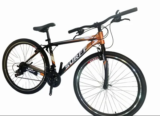 BICI SURFF R29 H NEGRO c/ NARANJA/TIJERA RÍGIDA/21 VEL