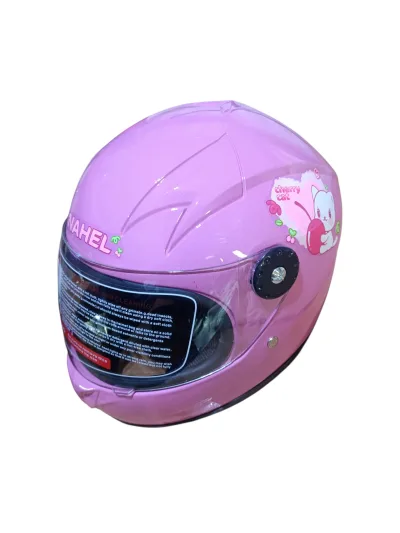 CASCO DE MOTO INFANTIL CERRADO CHERRY CAT LILA