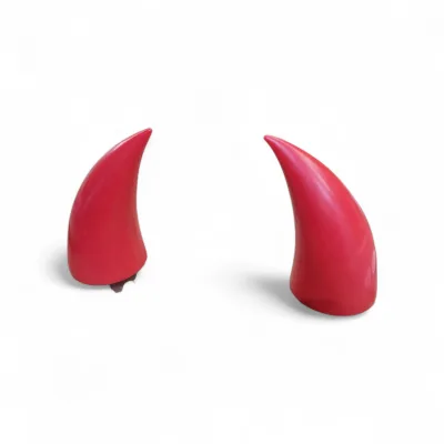 ACCESORIO DEC. "CUERNOS" P/CASCO BICI Y MOTO (ROJOS Y NEGROS