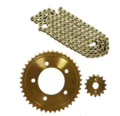SPROCKET COMPLETO CADENA DORADA VENT NITROX 200Y250 18-22 42T/15T 428H-124L