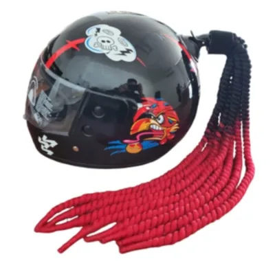 TRENZA PARA CASCO ROJO