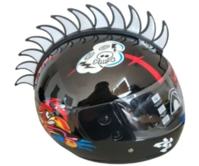 TIRA DE CUERNOS PARA CASCO (MOHICANA CUERNOS) BLANCO