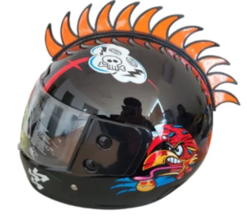 TIRA DE CUERNOS PARA CASCO (MOHICANA CUERNOS) NARANJA