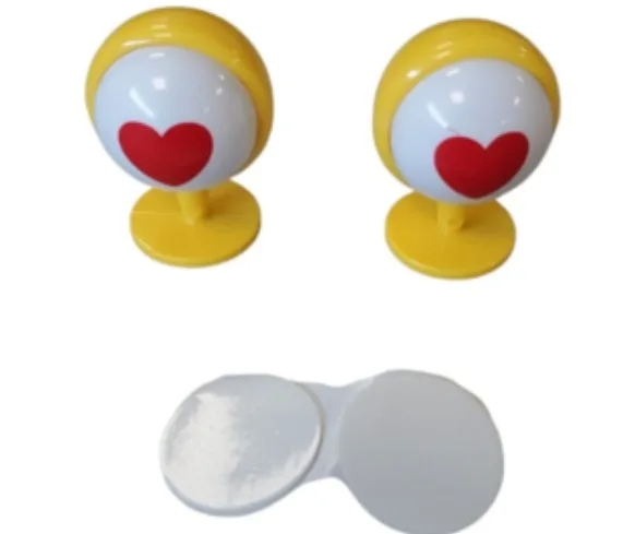 ACCESORIO PARA CASCO DE CORAZON AMARILLO
