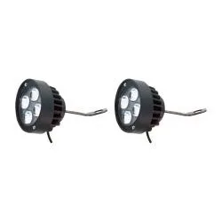 FARO DEL. AUXILIAR P/ESPEJO 4 LEDS BLANCO/STROBO 12V 12W 1200LM (2 PZS) PROMOTO