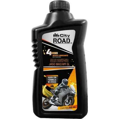 ACEITE 4T "CITY ROAD" ITALIKA 946ML --FÓRMULA MEJORADA-- (SAE 20W50 JASO MA2/API SL)