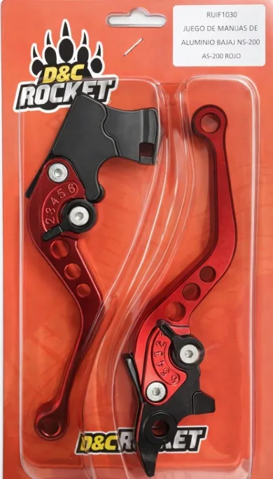 MANIJAS DE ALUMINIO PARA BAJAJ NS-200 AS-200 ROJO