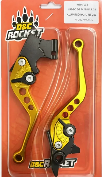 MANIJAS DE ALUMINIO PARA BAJAJ NS-200 AS-200 DORADO