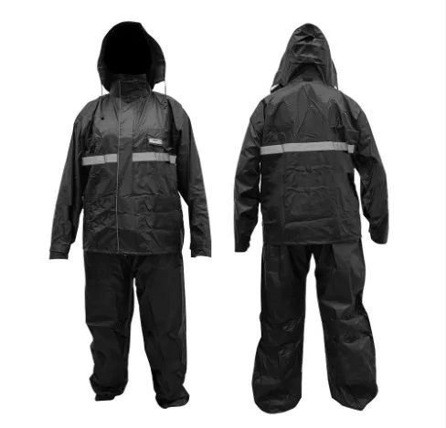 IMPERMEABLE NEGRO DE 1 CAPA (2 PZAS) "MEDIANO M" WINDSOR