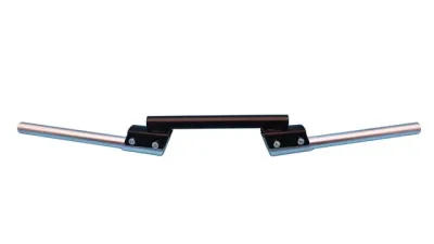 MANUBRIO 3 PIEZAS SOLIDO DE ALUMINIO AJUSTABLE PLATA