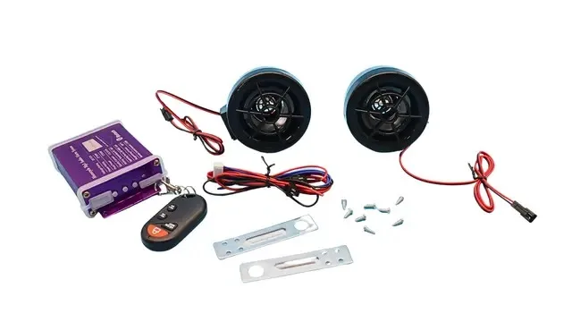 ALARMA PARA MOTOCICLETA BOCINAS 2.5" REMOTO