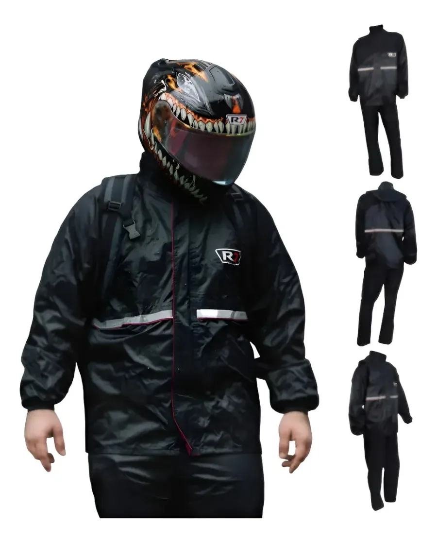 IMPERMEABLE "R7 RAICING" NEGRO ( 7314-1100 "M", 1101 "L", 1102 "XL" )
