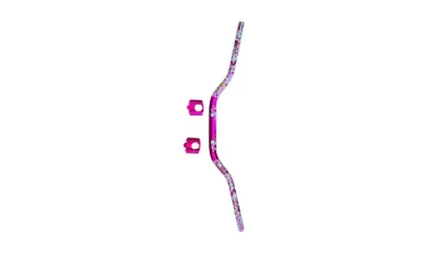 MANUBRIO ESTAMPADO CALAVERAS CON SOPORTES ROSA