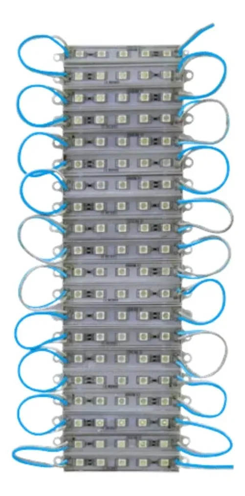 TIRA LED T/CHIP 5LED AZUL TIRA 20PZ  =MOD-005AZ